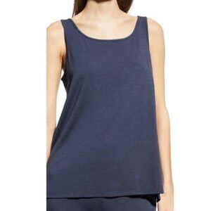 DKNY Women's Navy Sleeveless Scoop Neck Top Size Small